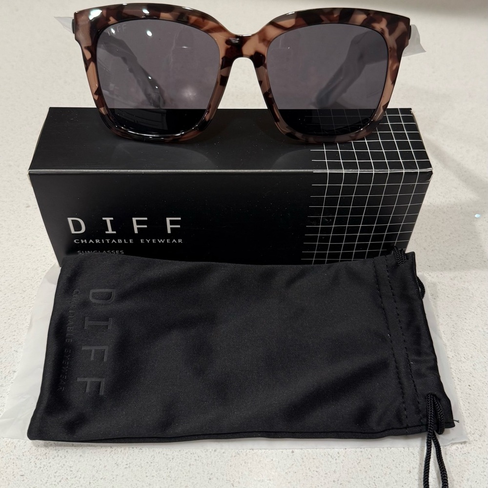 DIFF Charitable Eyewear Hailey Sunglasses Tortoise Shell - Brand New in Box